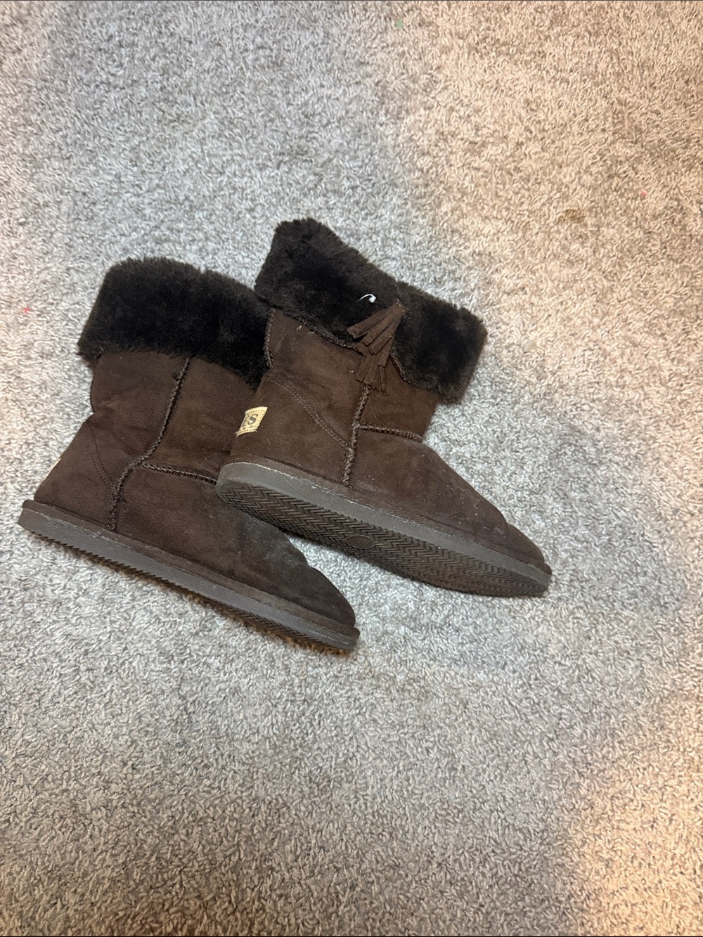 Classic Women's Brown Shearling Ankle Boots